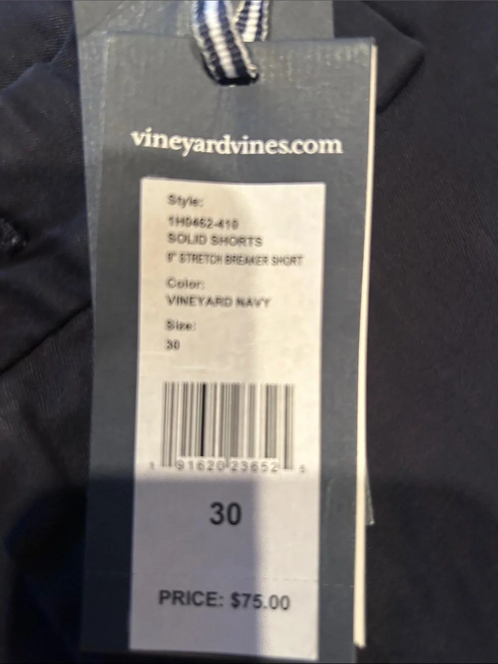 Vineyard Vines Navy Blue Cotton Shorts
